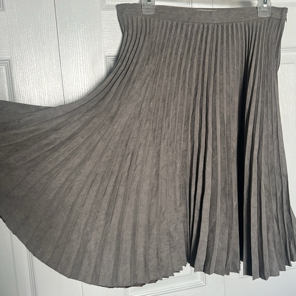 Suede pleated Skirt - Picture 1 of 9